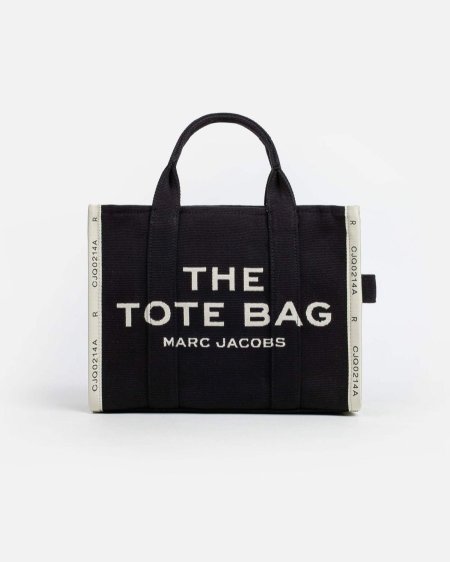 شنطة  Tote bag (حجم صغير) لون الاسود والابيض  (مختومة)